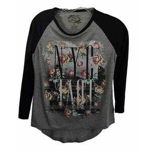 S state Of Grace Tunic Graphic Woman Top Crew Neck Long Sleeve Polyester/Spandex